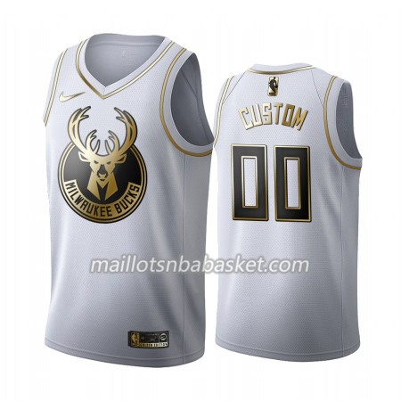Maillot Homme Milwaukee Bucks Personnalisable 2019-20 Nike Blanc Golden Edition Swingman Maillot Homme Milwaukee Bucks Personnalisable 2019-20 Nike Blanc Golden Edition Swingman